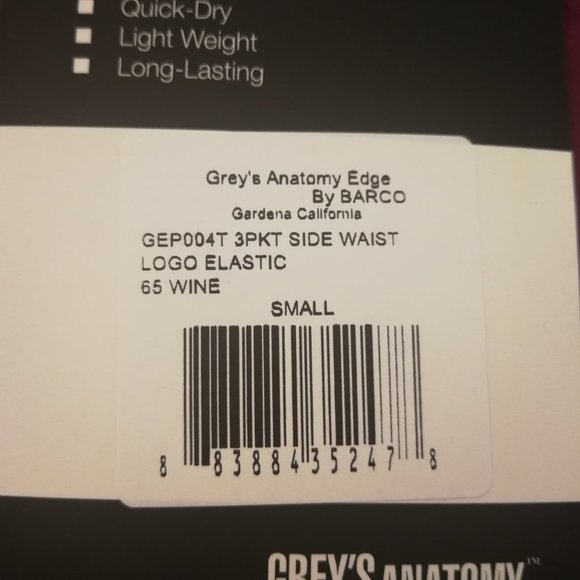 Grey's Anatomy Scrub Pants GEP004-65 Wine - Picture 10 of 13